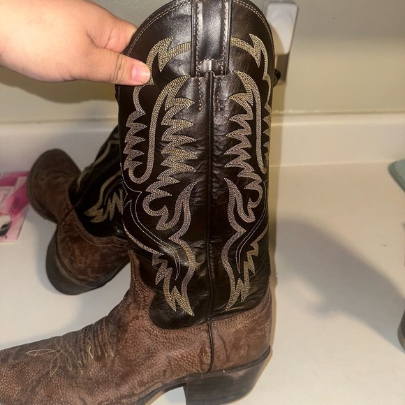 Mens justin cowboy‎ boots sz 8.5 - Picture 4 of 6